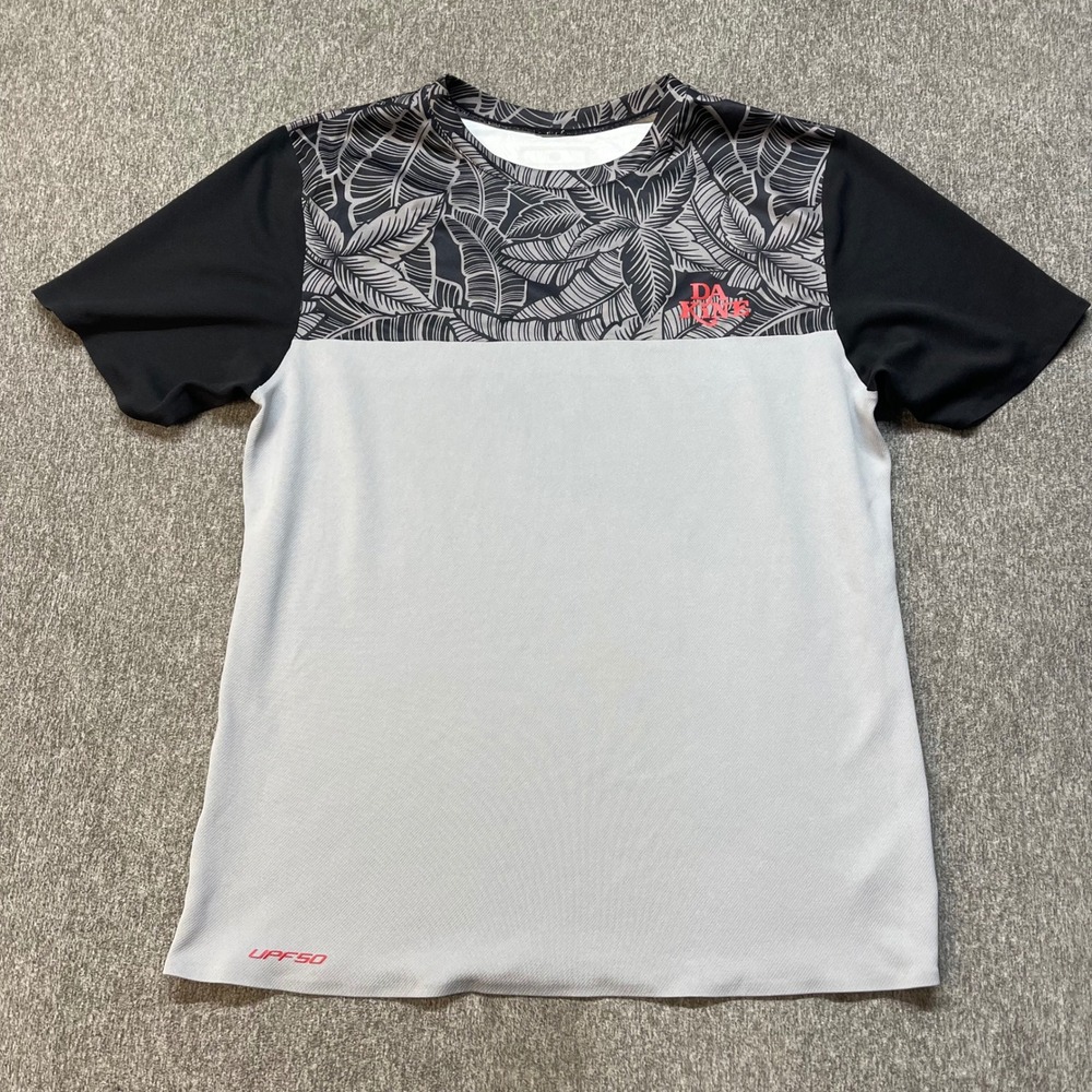 Dakine Mens XL Rash Guard Short Sleeve UPF 50 Swim Shirt Palm Print Colorblock